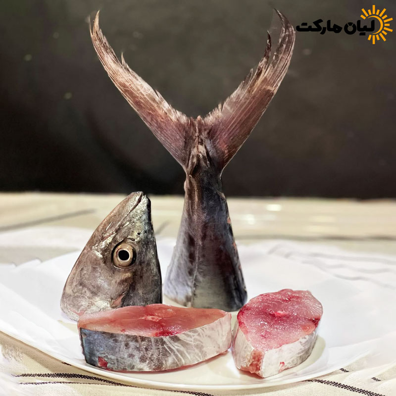 عکس ماهی قباد قطعه شده به صورت رولتی، سر و دم و برشها – آماده طبخ و مناسب خرید از لیان مارکت